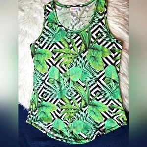 Tropical Leaf Print LuLaRoe Tank Top